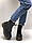 Женские кожаные ботинки Dr. Martens Jadon Black Crazy Horse (Доктор Мартинс Жадон черного цвета кожаные 36-40), фото 3