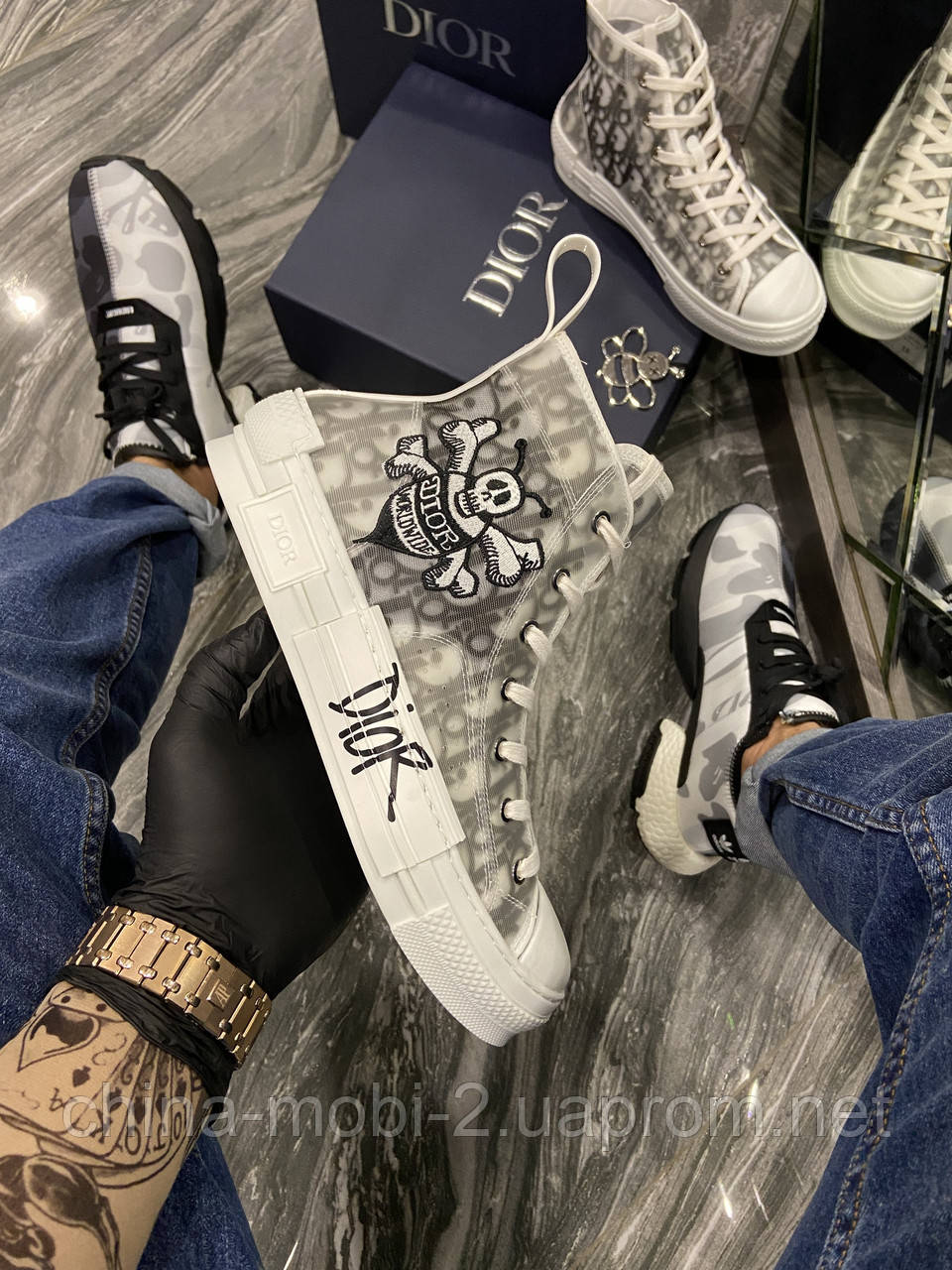 

Dior B23 High-Top And Shawn (Серый)