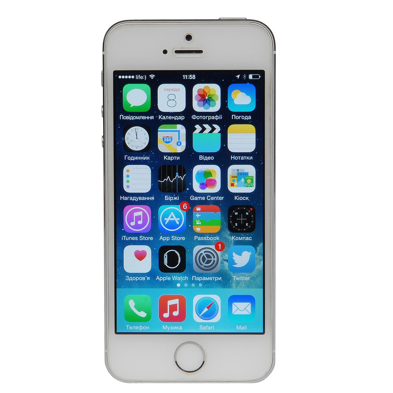 

Смартфон Apple iPhone 5S 16GB Silver Grade A Refurbished