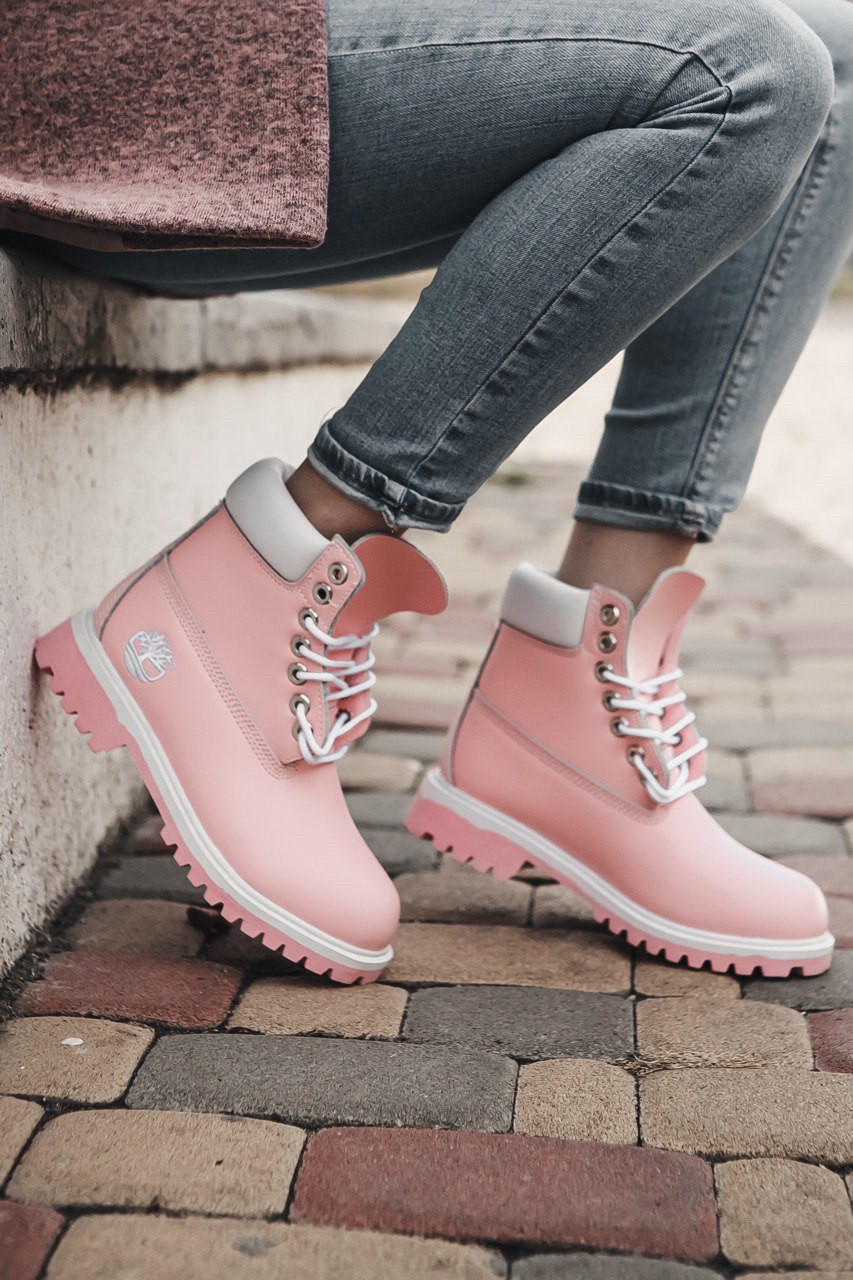 

Женские ботинки Timberland Pink | Тимберленд розовые 37
