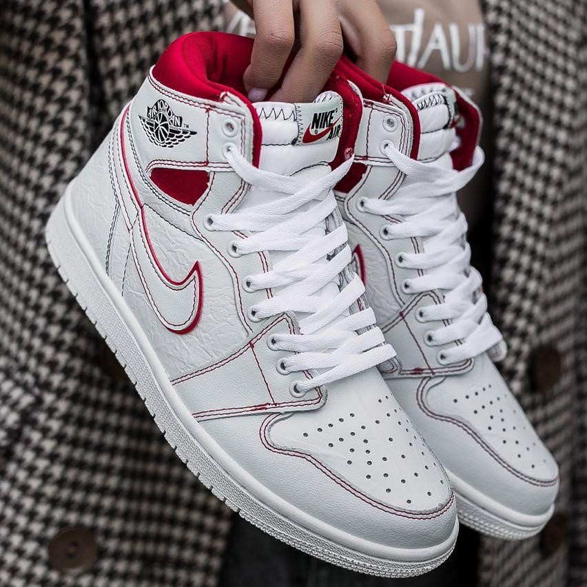 

Женские кроссовки Nike Air JORDAN 1 White Red 1в1 как Оригинал! ТОП (ААА+) 37