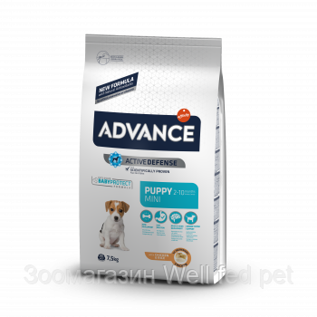 

Advance Dog Mini Puppy (0,8 кг - 7,5 кг) для цуценят маленьких порід з куркою та рисом