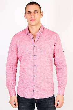 Рубашка мужская батальная розовая Well Done 123439T