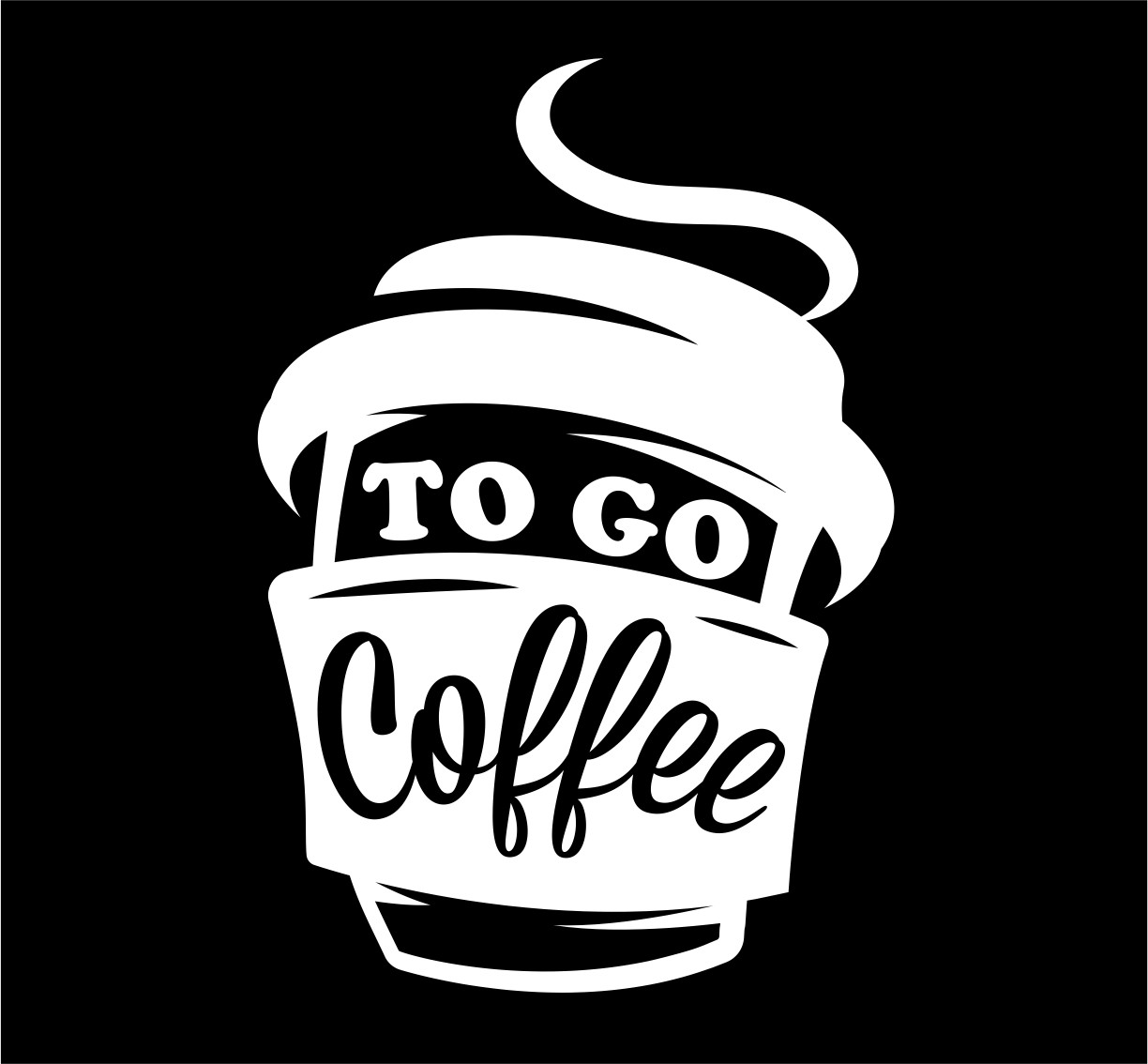 

Интерьерная Виниловая наклейка Coffee To Go для кофейни на витрину, стекло, окно, стену, мебель 440, 300, Белый