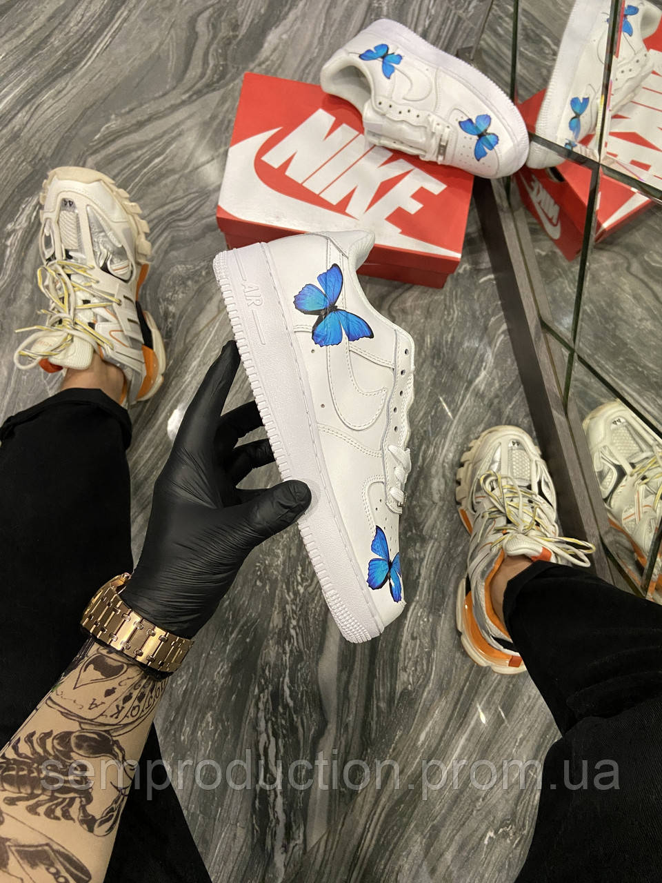 

Кроссовки женские Nike Air Force 1 Low Butterfly (Белый) Найк Аир Форс Низкие бабочки