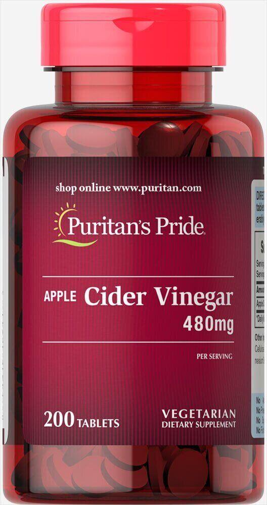 

Яблочный уксус Apple Cider Vinegar 240 mg 200 tabl