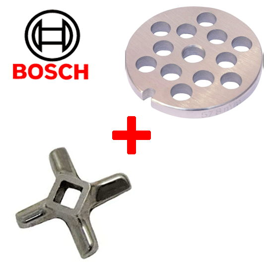решітка 8 мм і ніж для м'ясорубки Bosch
