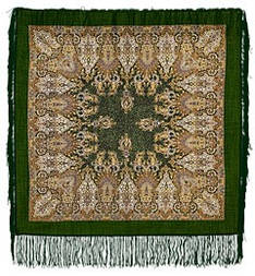 Сади Шираза 855-10, павлопосадский вовняну хустку з шовковою бахромою