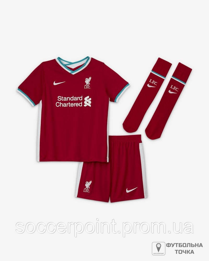 

Комплект детской футбольной формы Nike Liverpool FC 2020/21 Home CZ2655-687 (CZ2655-687). Футбольная форма.