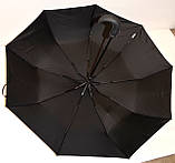 Мужской черный зонт Lantana Полуавтомат на 9 спиц, фото 4