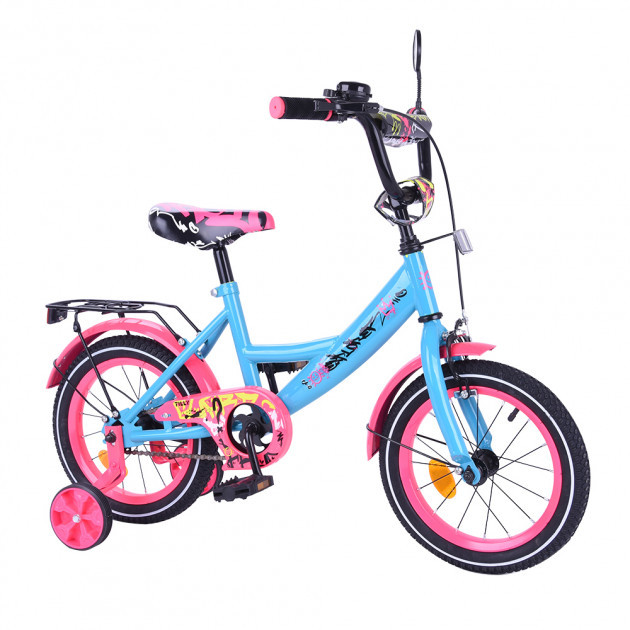 

Детский двухколёсный велосипед TILLY EXPLORER 14" T-214111 blue_pink, Голубой