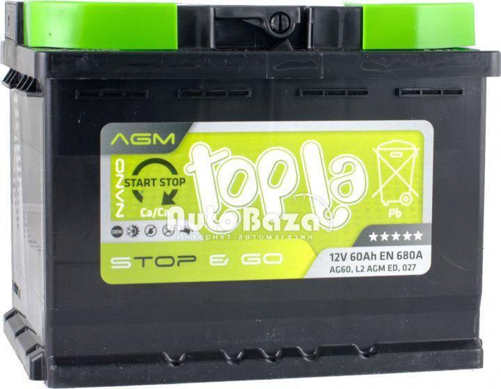 

Аккумулятор Topla 60 Ah/12V AGM Euro (0)