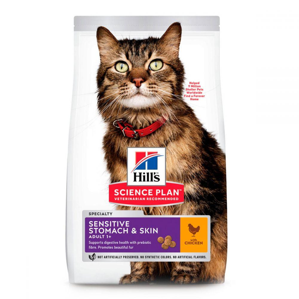 

Сухой корм Hills Science Plan Feline Adult Sensitive Stomach&Skin курица 1.5 кг