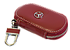 Ключниця MERCEDES, шкіряна автоключница з логотипом МЕРСЕДЕС (червона 02015), фото 2