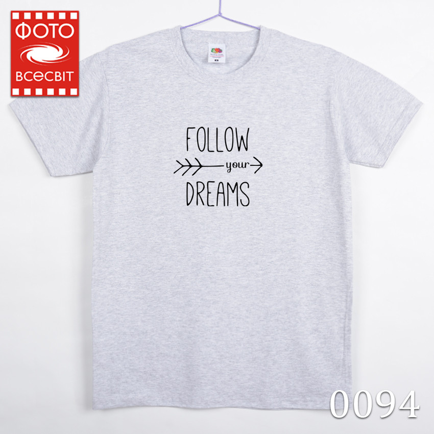 

Футболка чоловіча “Follow your dreams” , Меланж