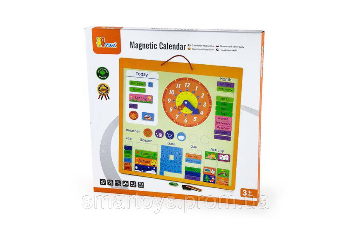 

Магнітний календар Viga Toys англійською мовою (50377)