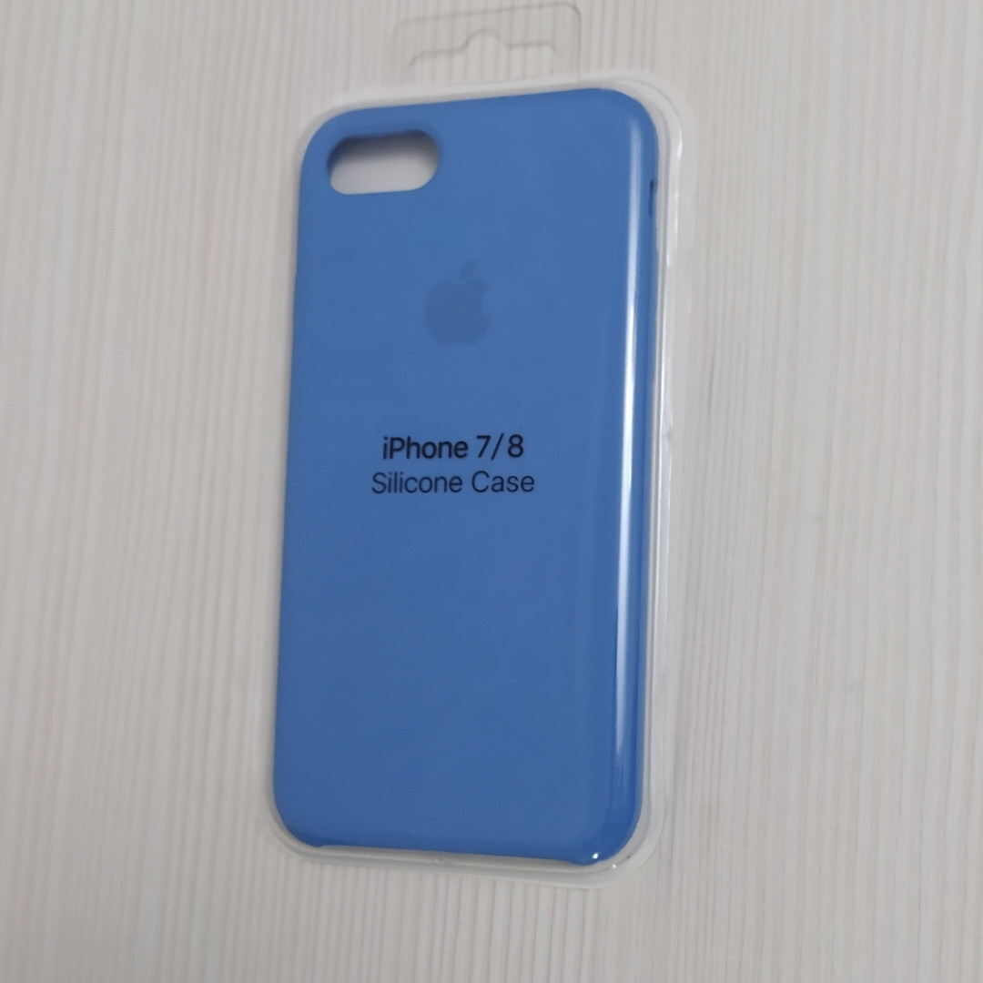 

Силиконовый матовый чехол светло синий Silicone Case iPhone 7/8