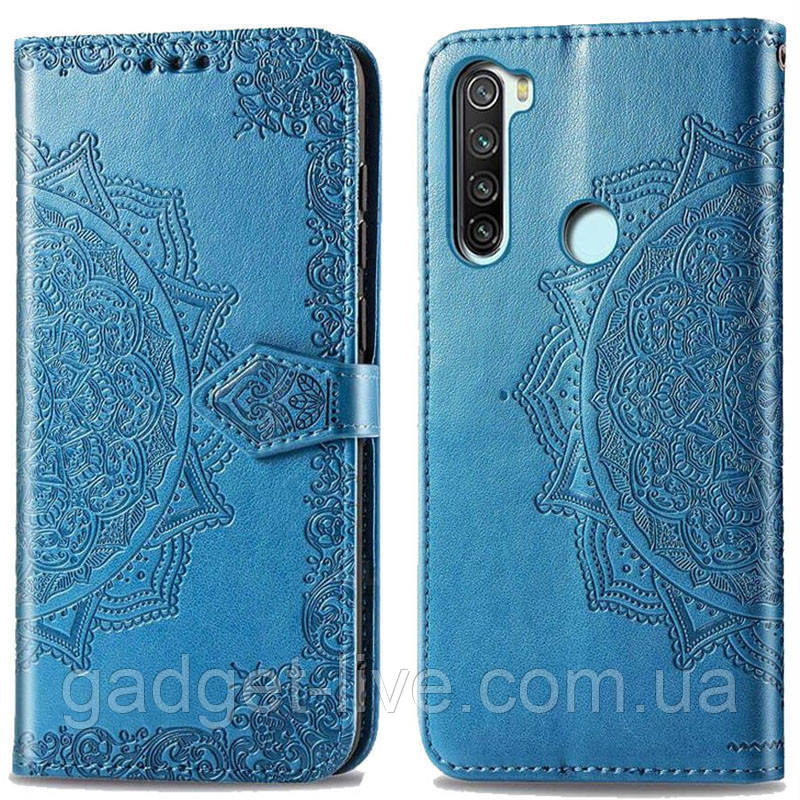 

Кожаный чехол (книжка) Art Case с визитницей для Xiaomi Redmi Note 8T, Синий