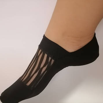 Черные короткие женские носки, подследники Турция