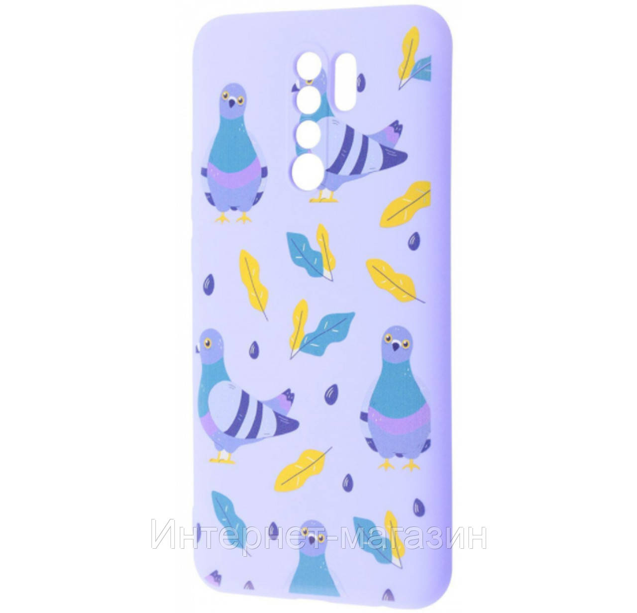 

Чехол-накладка TPU WAVE Fancy Case для Xiaomi Redmi 9 Light Purple (Pigeon with Sunflower Seeds), Светло-фиолетовый