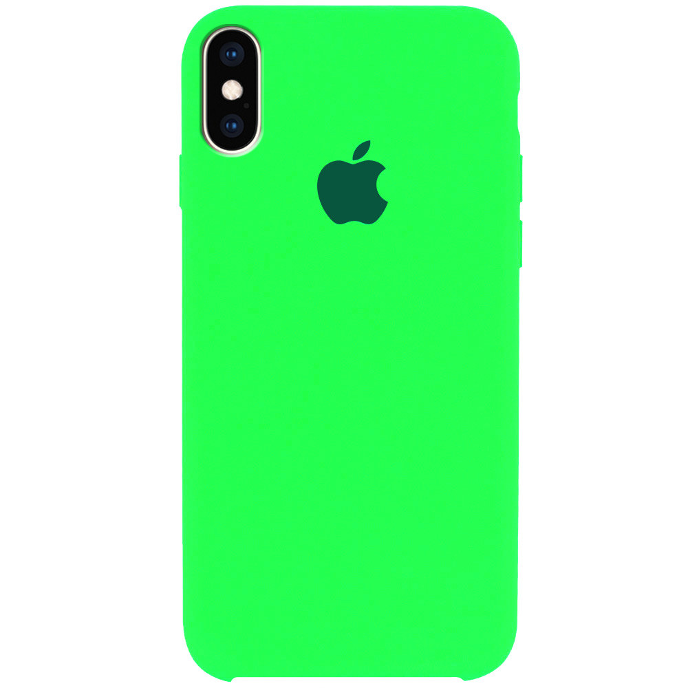 

Чехол Silicone Case (AA) для Apple iPhone XS Max (6.5, Салатовый / neon green