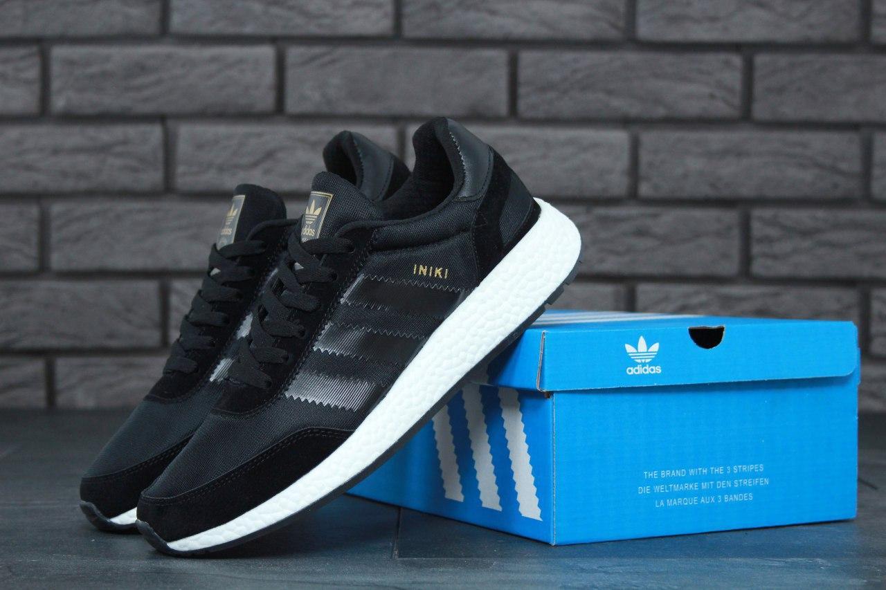 

Мужские кроссовки Adidas Iniki Runners Black / Адидас Иники Черные 43