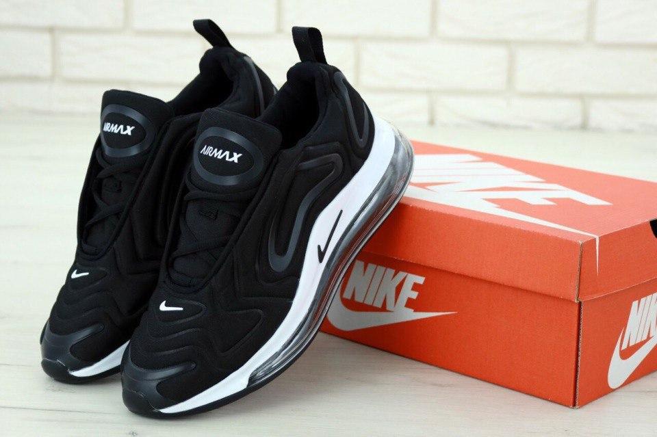 

Мужские кроссовки Nike Air Max 720 Black / Найк Аир Макс 720 Черные 43, Черно-белый