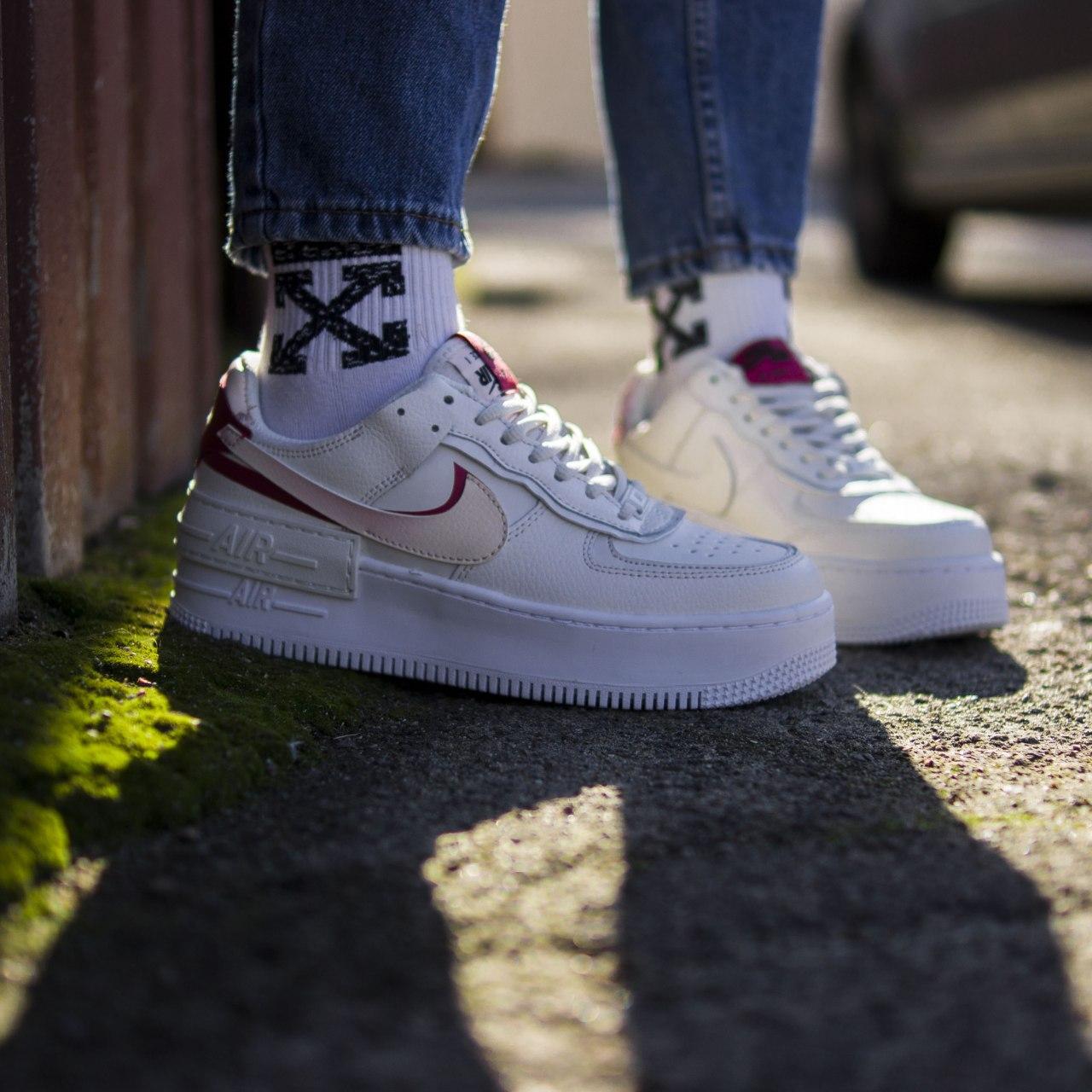 

Женские кроссовки Nike Air Force 1 Shadow Phantom White / Найк Аир Форс Шадоу 1 Фантом Белые 38, Белый