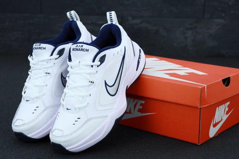 

Мужские кроссовки Nike Monarch White Blue / Найк Монарх Белые Синие 44, Белый