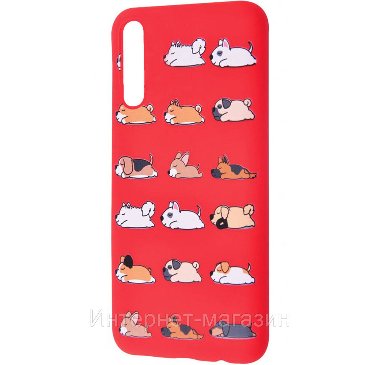 

Чехол-накладка TPU WAVE Fancy Case для Samsung Galaxy A50 (2019) SM-A505F Red (Sleeping Dog), Красный