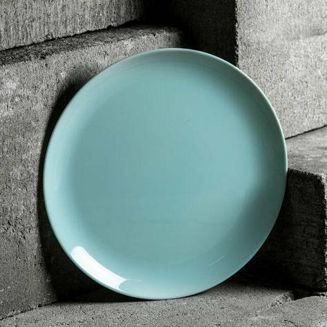 Лазурная персональная плоская тарелка Luminarc Diwali Light Turquoise 19 см (P2613), фото 2