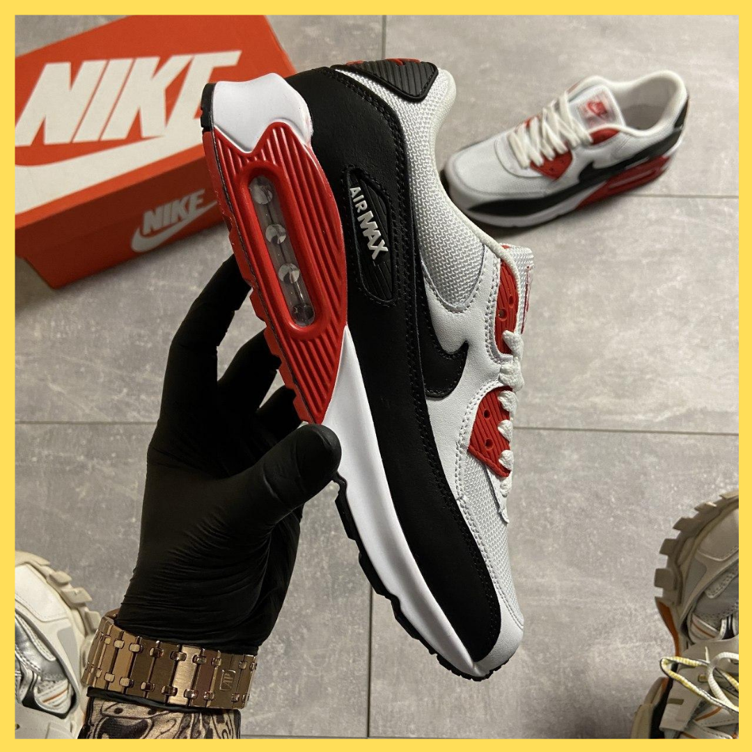 

Мужские кроссовки Nike Air Max 90 Red White (Белый)