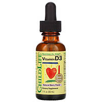 Витамин Д3 (Vitamin D3), вкус натуральных ягод, 30 мл, ChildLife
