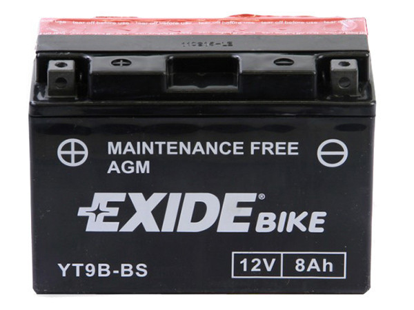 

Аккумулятор сухозаряженный AGM 8Ah 110A EXIDE YT9B-BS = ET9B-BS