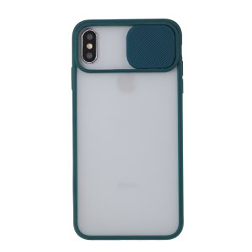 

Чехол накладка xCase для iPhone X/XS Slide Hide Camera Green