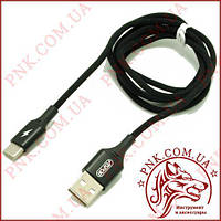 USB кабель Aspor - AC-13t Type-C 2.4 A/ 1,2 м - чорний