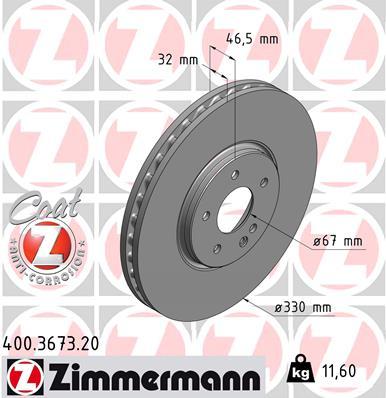 

Тормозной диск ZI 400.3673.20 ZIMMERMANN