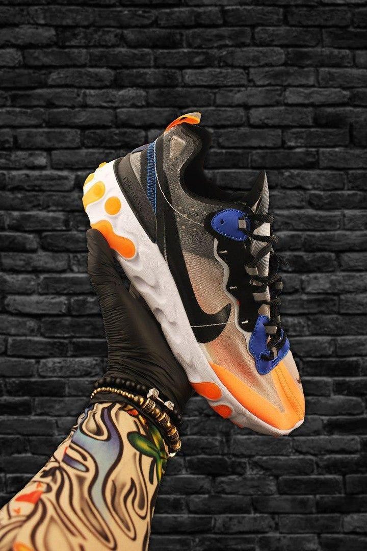 

Мужские кроссовки Nike React Element 87 Gray Orange Black / Найк Реакт Элемент 87 Серые Оранжевые Черные