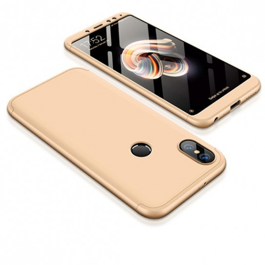 

Пластиковая накладка чехол GKK LikGus 360 градусов для Xiaomi Redmi Note 6 Pro Золотой