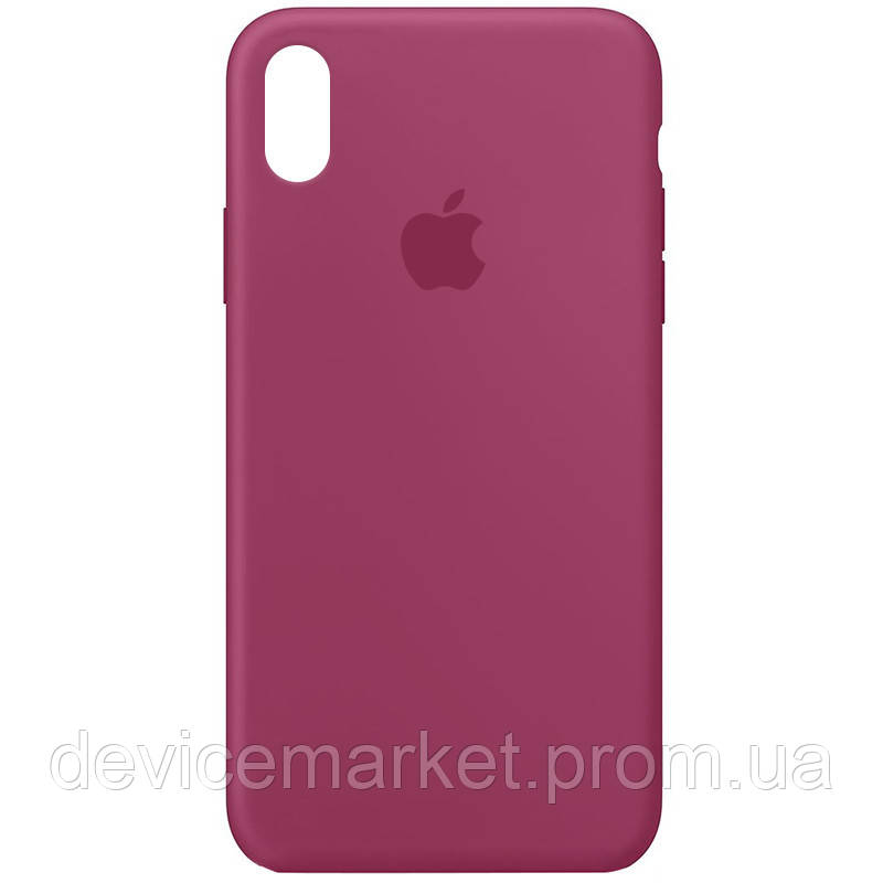 

Чехол Silicone Case Full Protective для Apple iPhone X (5.8") / XS (5.8") Малиновый / Pomegranate