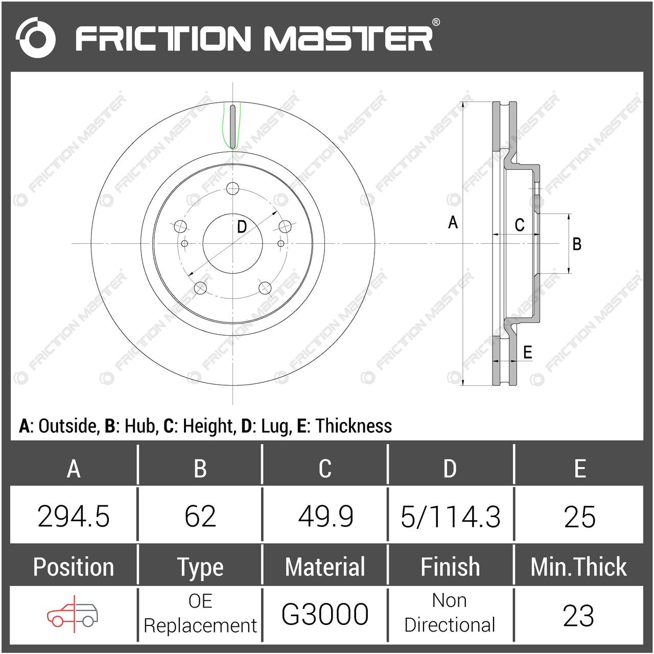 

Тормозные диски Friction Master R1362