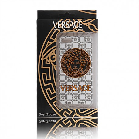 

Чехол Накладка Versace для iPhone 5/5S белый, С рисунком