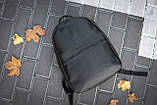 Мужской городской черный рюкзак из экокожи RGB-23 молодежный для ноутбука, фото 5