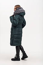 Приталені зимова куртка з еко-хутром рр 46-56, фото 3