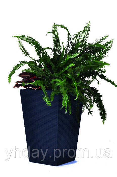 

Горшок для цветов Medium Rattan Planter 55,4л - цвет серый графит