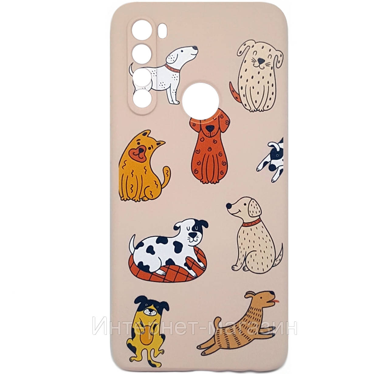 

Чехол-накладка TPU WAVE Fancy Case для Xiaomi Redmi Note 8T Pink Sand (Funny Dogs), Светло-розовый