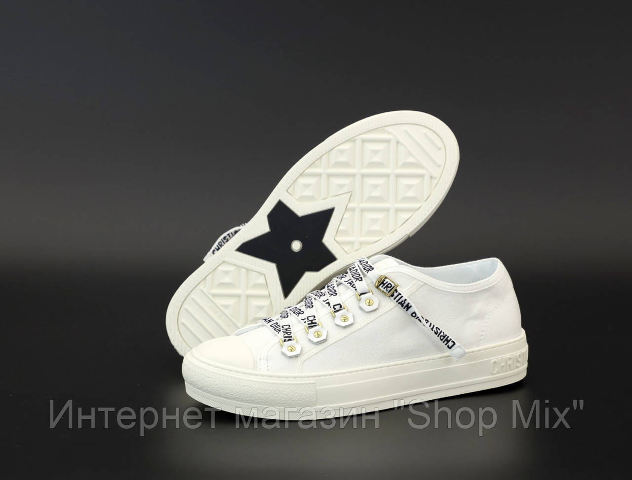 

Кроссовки летние женские Dior Sneakers в стиле Диор, замша, код KD-12186. Белые 38, Белый