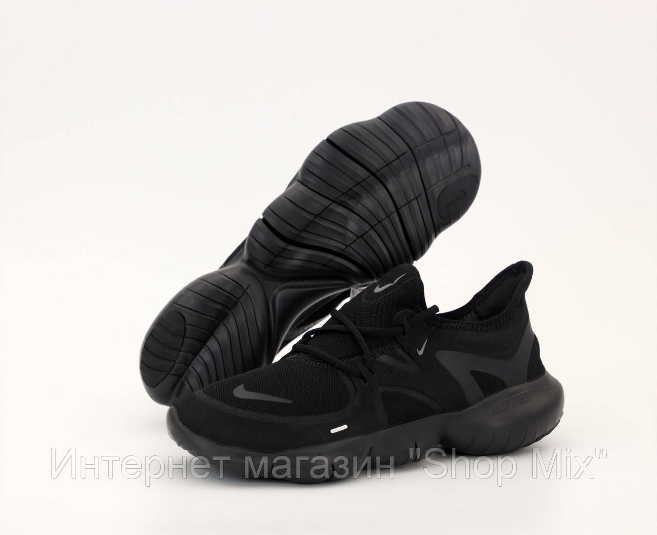 

Кроссовки мужские Nike Free Run в стиле Найк Фри Ран, текстиль, код KD-11892. Черные 42 44, Черный