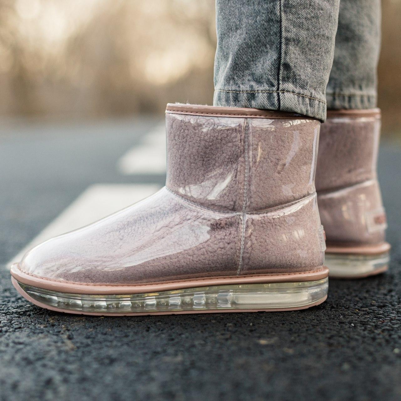 

UGG Mini Isabelle Transparent Pink | ботинки женские; розовые/глянец; мини угги; зимние