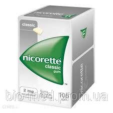 

Nicorette Classic Gum - жевательная резинка от никотиновой зависимости, 2 мг, 105 шт.